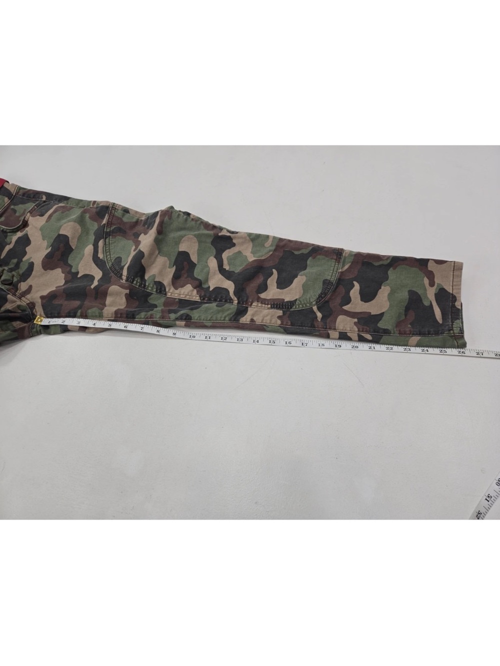 Veronica Beard Kane Tapered Jeans Green Camo High Rise Utility Size 28 Womens - Picture 7 of 13